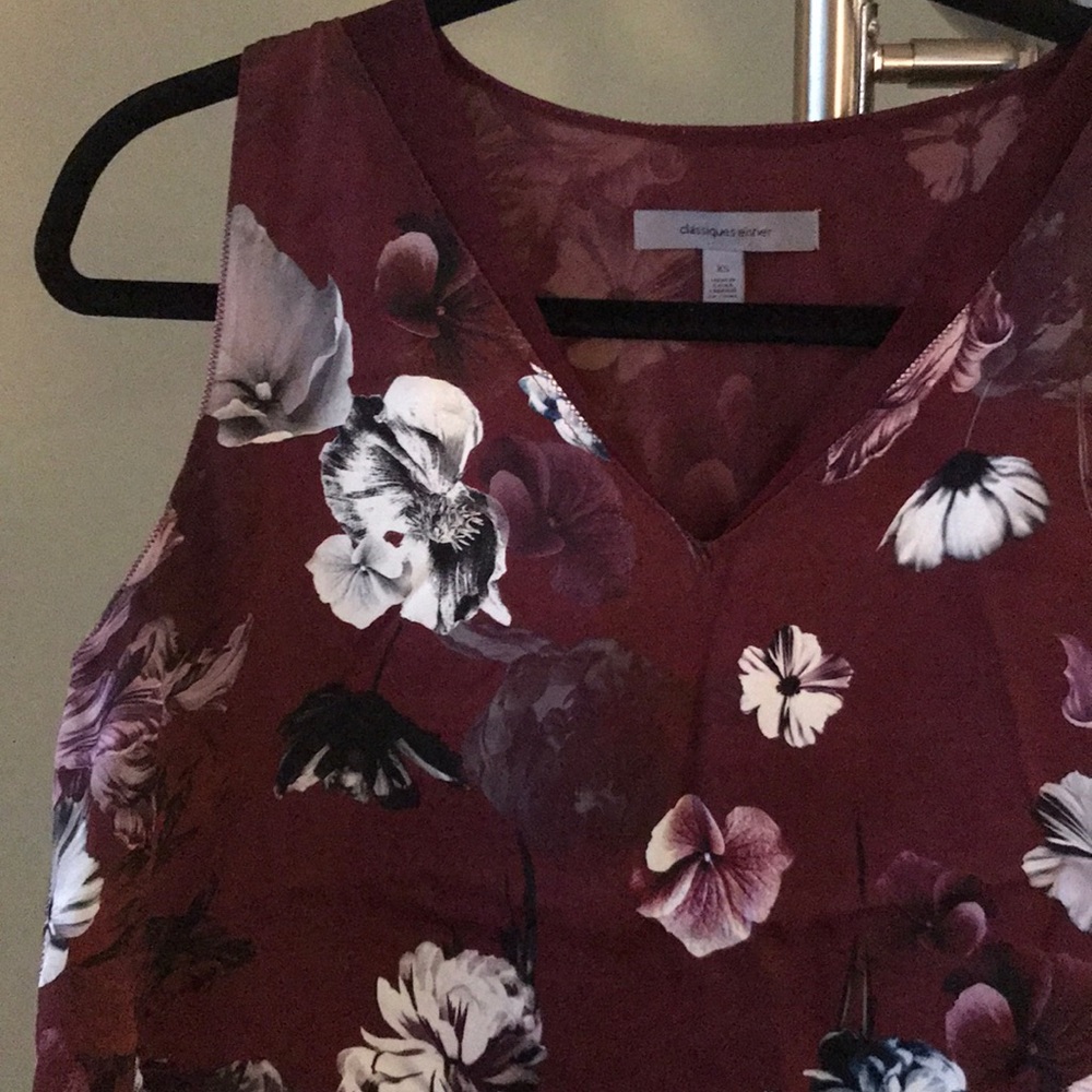 Silk floral top